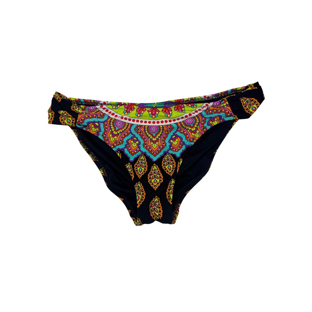 Trina Turk Womens Multicolor Psychedelic Mandala Paisley Bikini Bottoms Size 12